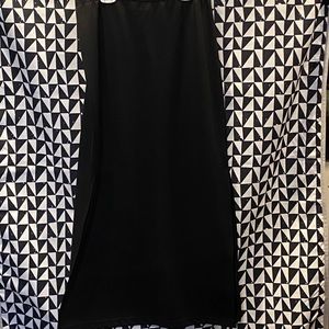 Black long stretchy skirt with slits